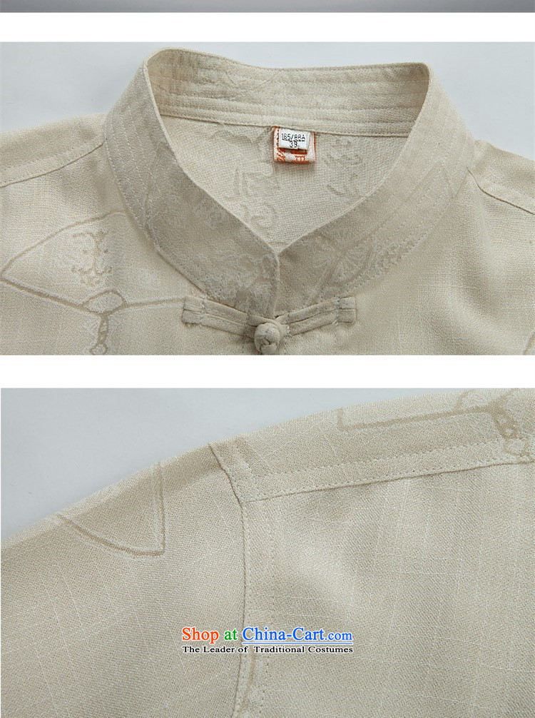 Beijing 2015 OSCE New Tang dynasty male short-sleeved cotton linen in loose cotton linen older short-sleeved manually disc detained national services summer beige XXXL picture, prices, brand platters! The elections are supplied in the national character of distribution, so action, buy now enjoy more preferential! As soon as possible.