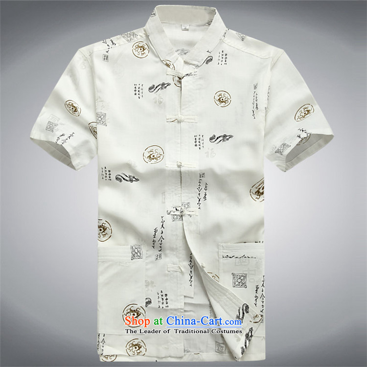Beijing Summer Europe men short-sleeved shirt Tang dynasty in older men father grandfather ethnic shirts T-shirt, beige XXXL picture, prices, brand platters! The elections are supplied in the national character of distribution, so action, buy now enjoy more preferential! As soon as possible.