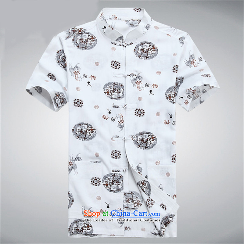 Kanaguri mouse summer men short-sleeved T-shirt summer Tang replacing older men short-sleeved Tang dynasty white S kanaguri mouse (JINLISHU) , , , shopping on the Internet