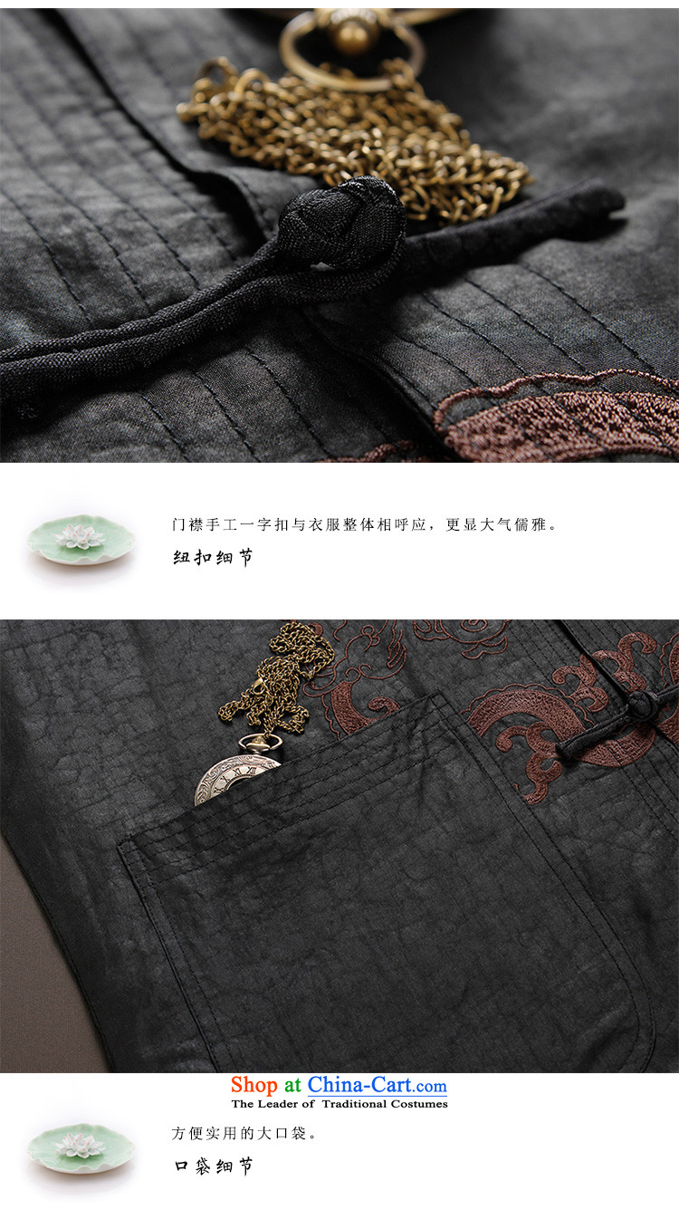 The Lhoba nationality Wei Mephidross Warranty Xiangyun Pan Long China wind up detained men Tang dynasty short-sleeved silk Heung-cloud yarn grandpa summer father herbs extract Tang Gown embroidered dragon black 3XL picture, prices, brand platters! The elections are supplied in the national character of distribution, so action, buy now enjoy more preferential! As soon as possible.