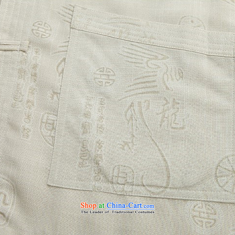 Kanaguri mouse new summer, older men Tang dynasty short-sleeved T-shirt larger business casual Tang dynasty China wind White M kanaguri mouse (JINLISHU) , , , shopping on the Internet