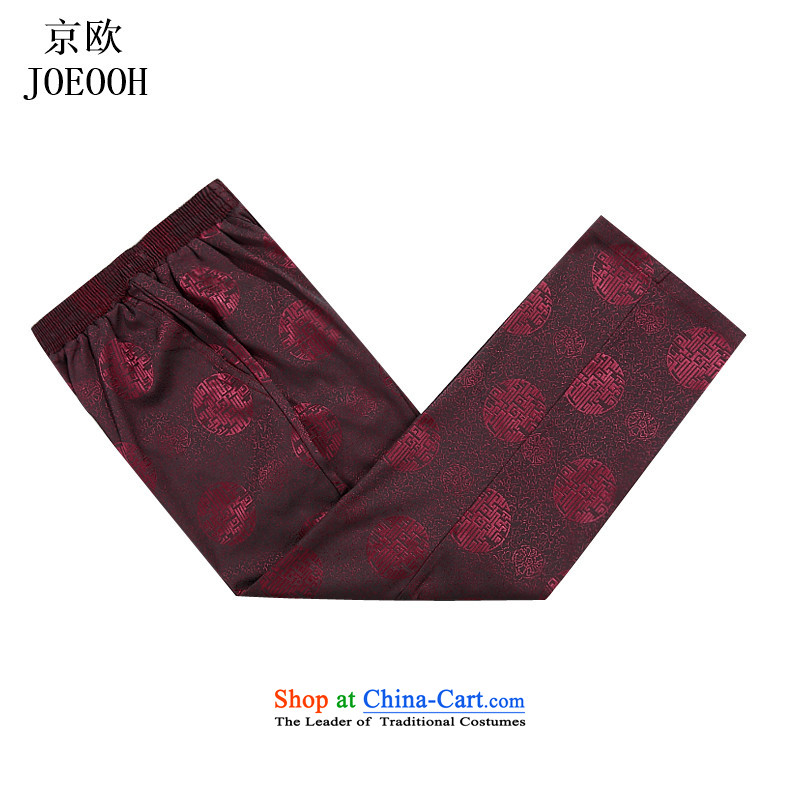 Beijing New Europe China wind of older persons in the Millennium thick elastic waist Tang pants and men casual pants and comfortable red XXXL