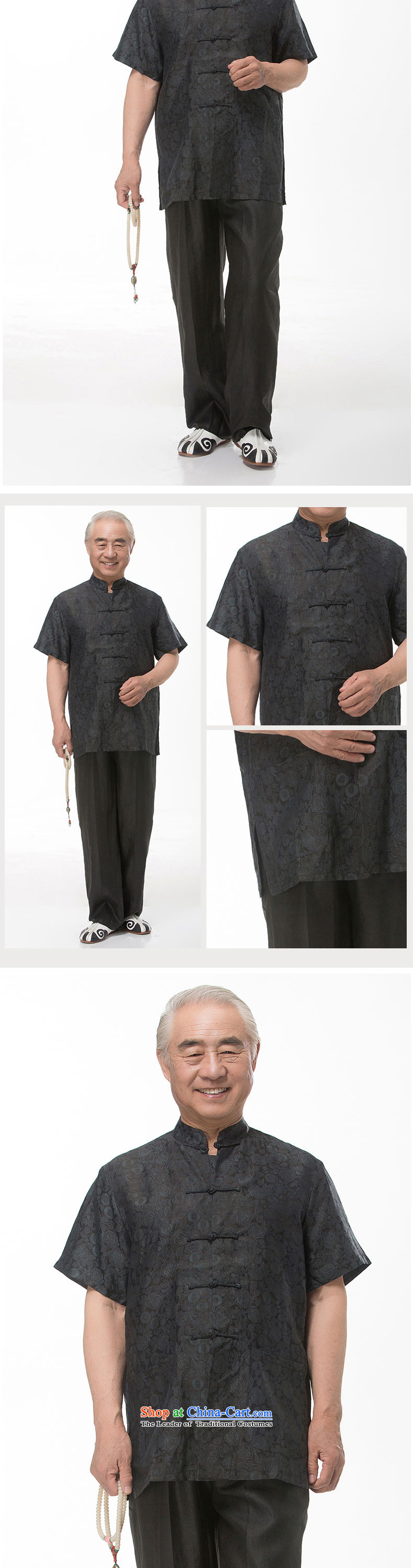 Bosnia and thre line short-sleeved Tang dynasty summer new men incense cloud male silk yarn Tang dynasty in his shirt-sleeves blouse of older men Tang dynasty incense cloud pictures, price XL/180 yarn, brand platters! The elections are supplied in the national character of distribution, so action, buy now enjoy more preferential! As soon as possible.