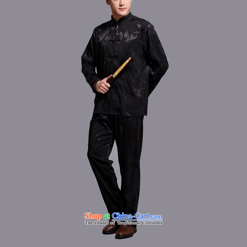 Hiv Rollet Spring New Tang Dynasty Men long-sleeved shirt and older persons in the Han-China wind Long-sleeve kit blue XXXL, HIV ROLLET (AICAROLINA) , , , shopping on the Internet