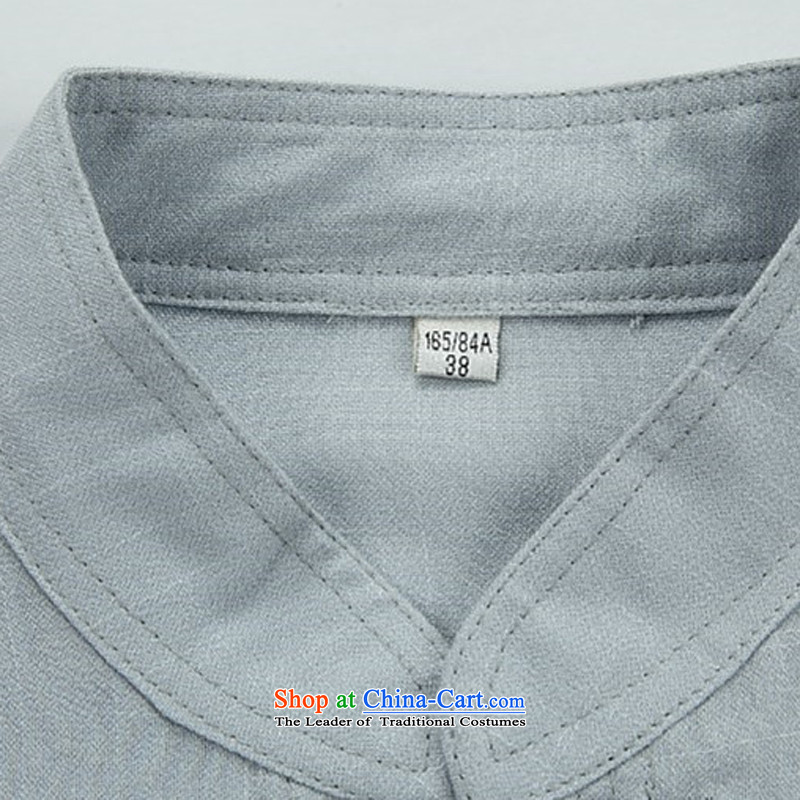 Kanaguri Tang Dynasty Chinese Pan Mouse detained linen long-sleeved sweater shirt gray suit , L kanaguri mouse (JINLISHU) , , , shopping on the Internet