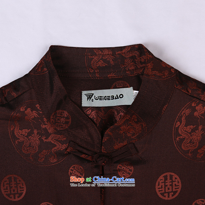 Whig Po 2015 Summer New Products T-shirt linen china wind cool breathability wicking short-sleeved T-shirt men Tang dynasty in Tang Dynasty older 4 magenta XXL, federal core Chai Lang , , , shopping on the Internet