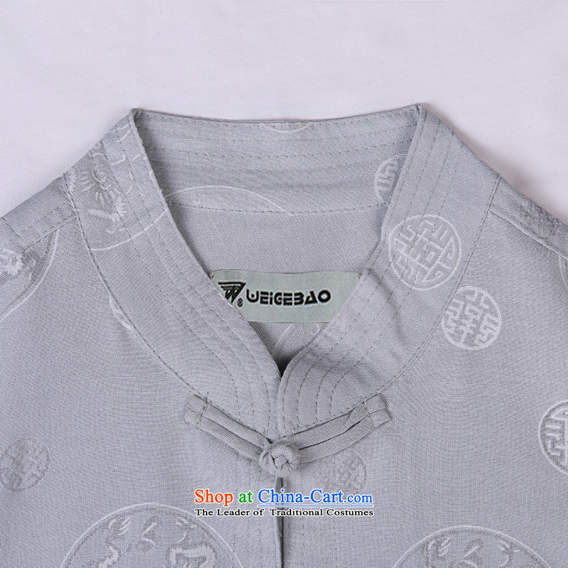 Whig Po 2015 Summer New Products T-shirt linen china wind cool breathability wicking short-sleeved T-shirt men Tang dynasty in older 6 gray XXL, Tang federal core Chai Lang , , , shopping on the Internet