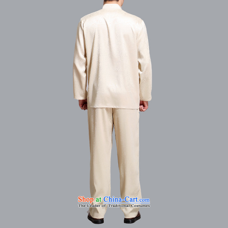 Hiv Rollet Tang dynasty men of the middle-aged long-sleeved kit with Chinese shirt is father tie china wind men gold XXL, HIV ROLLET (AICAROLINA) , , , shopping on the Internet