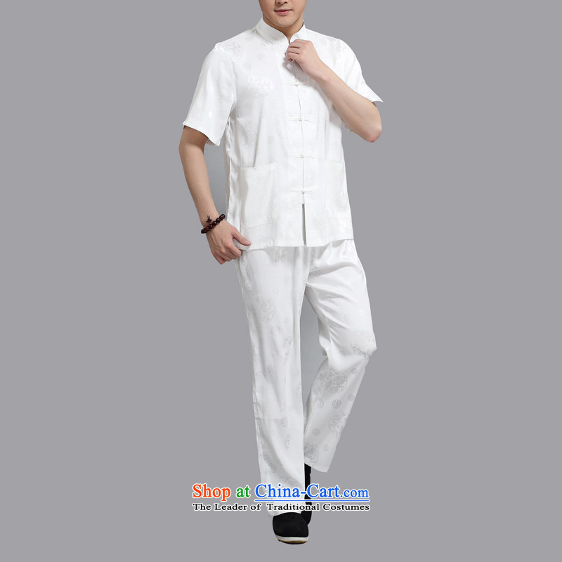 Hiv middle-aged men Rollet Tang Dynasty Package short-sleeved elderly father replacing Tang dynasty ball-service men Tang dynasty white 4XL, HIV ROLLET (AICAROLINA) , , , shopping on the Internet