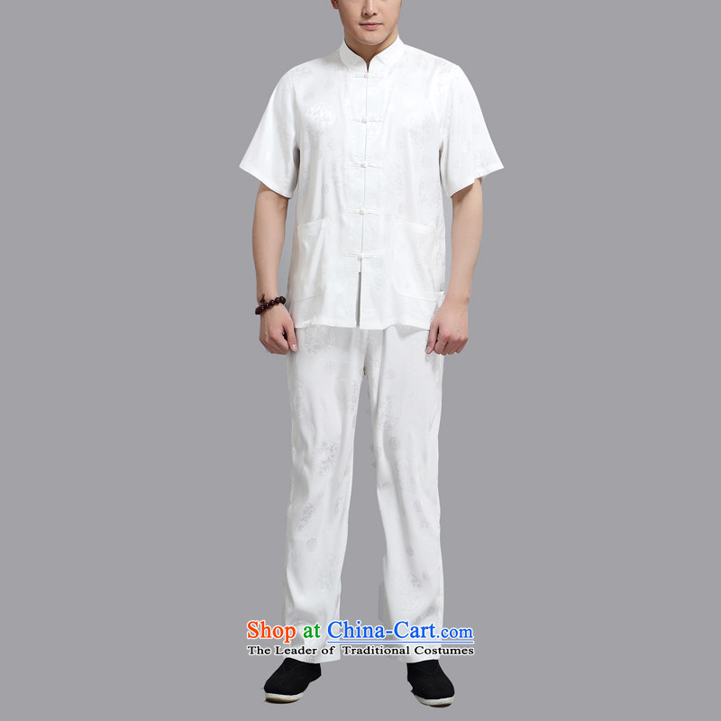 Hiv middle-aged men Rollet Tang Dynasty Package short-sleeved elderly father replacing Tang dynasty ball-service men Tang dynasty white 4XL, HIV ROLLET (AICAROLINA) , , , shopping on the Internet