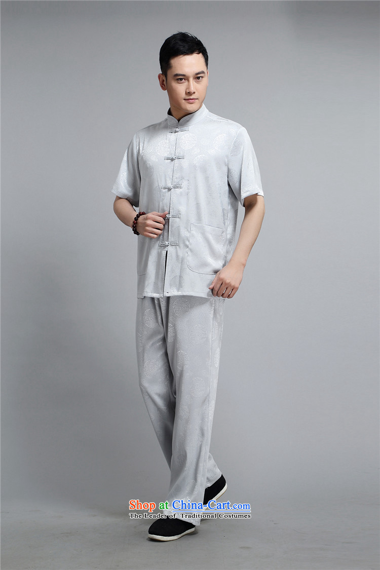 Hiv Rollet Chinese Tang dynasty China wind elderly men in Tang Dynasty short-sleeved summer father national costumes White 4XL Photo, prices, brand platters! The elections are supplied in the national character of distribution, so action, buy now enjoy more preferential! As soon as possible.