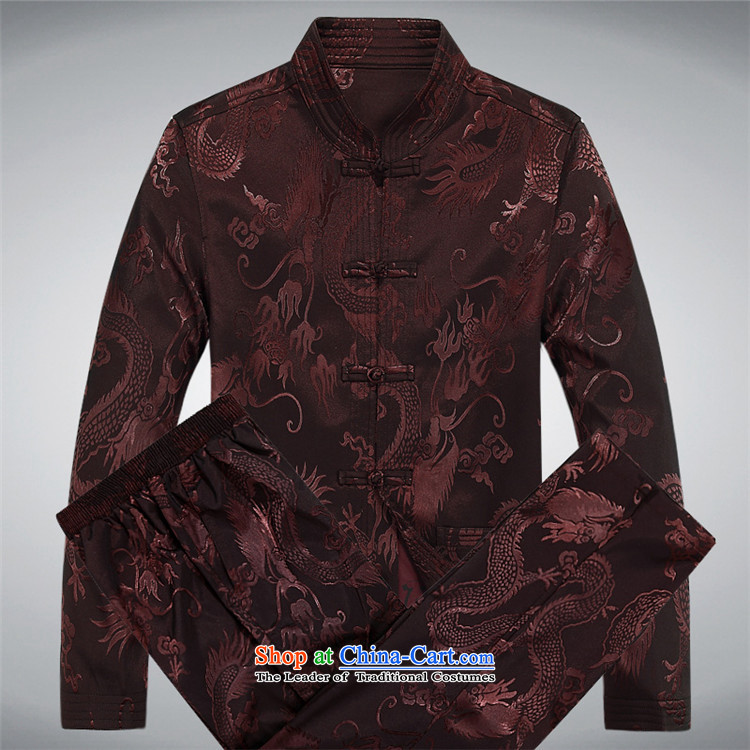 The elderly in the OSCE Kyung Tang dynasty male spring and summer long-sleeved Chinese Chinese tunic kit father blouses ethnic Han-new long-sleeved brown kit XXL picture, prices, brand platters! The elections are supplied in the national character of distribution, so action, buy now enjoy more preferential! As soon as possible.