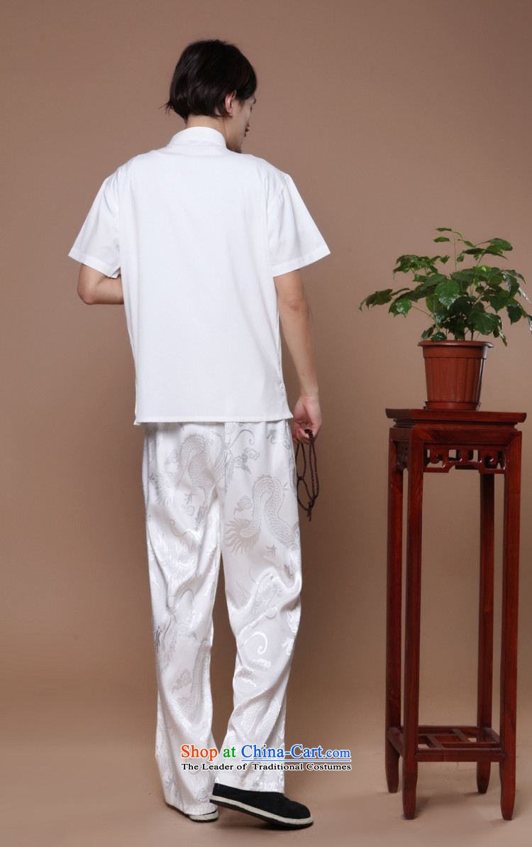 Find Sophie summer new men of the Tang Dynasty Chinese badges of Tai Chi-collar Chinese Dragon Short-Sleeve Men Tang Blouses White 2XL Photo, prices, brand platters! The elections are supplied in the national character of distribution, so action, buy now enjoy more preferential! As soon as possible.