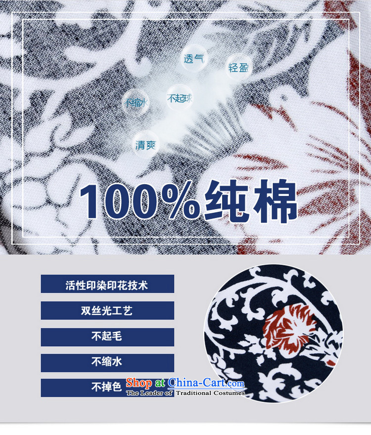 The Ocean 2015 summer cool new men Tang dynasty short-sleeved shirt Sau San Chinese shirt and national costumes of pure cotton dark blue 39/165 picture, prices, brand platters! The elections are supplied in the national character of distribution, so action, buy now enjoy more preferential! As soon as possible.