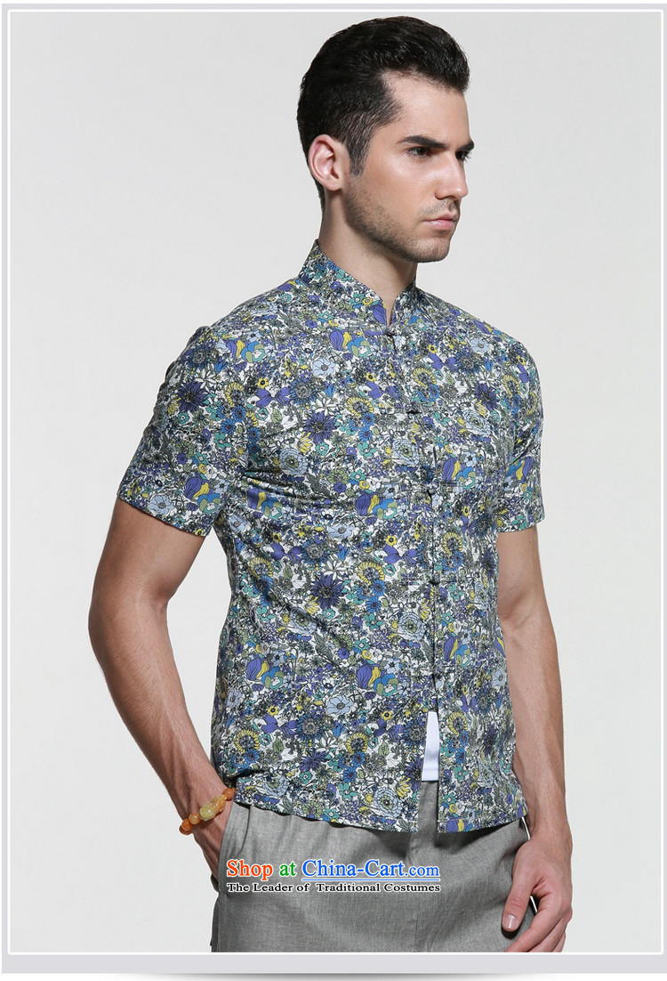 Shuai 2015 Ocean Sau San Tong Men loaded short-sleeved shirt Chinese Cotton Men's shirts collar Tray Tie China Garment Green 43/185 picture, prices, brand platters! The elections are supplied in the national character of distribution, so action, buy now enjoy more preferential! As soon as possible.