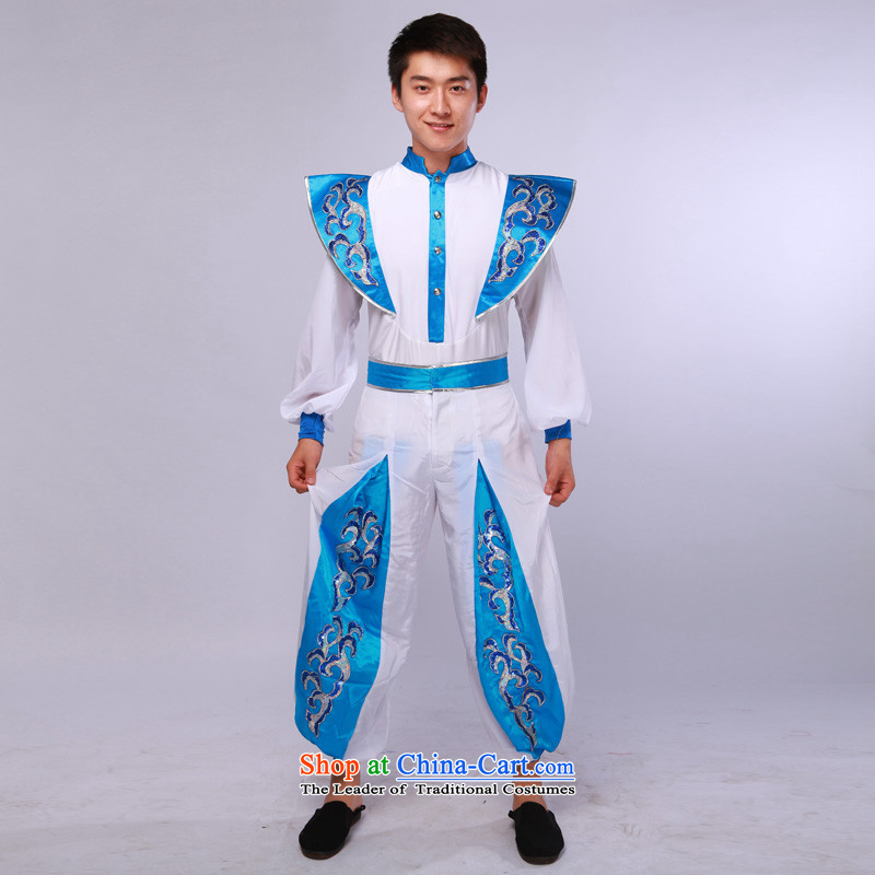 Men's modern dance costumes dance performances of the Han Services Services Annual Meeting will blue and white 175/92(L), Lok in , , , shopping on the Internet