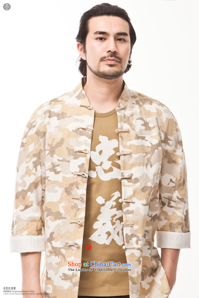 China wind cotton linen camouflage retreat Yi Men's Mock-Neck tray clip Chinese style spring and summer shirt retro national yellow 165/80A picture, prices, brand platters! The elections are supplied in the national character of distribution, so action, buy now enjoy more preferential! As soon as possible.