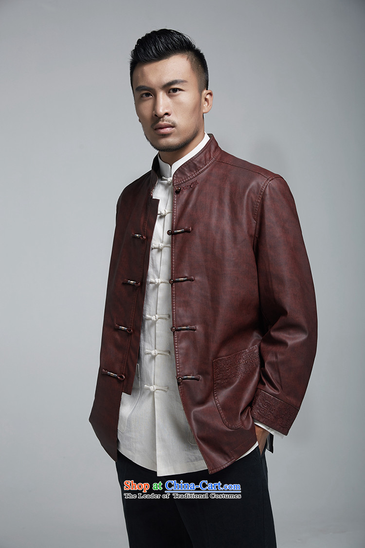 Q Shinsaibashi represented a health autumn [men on the new Chinese Jacket coat buttoned, rom leisure WXZ1156 wine red XXXXL picture, prices, brand platters! The elections are supplied in the national character of distribution, so action, buy now enjoy more preferential! As soon as possible.