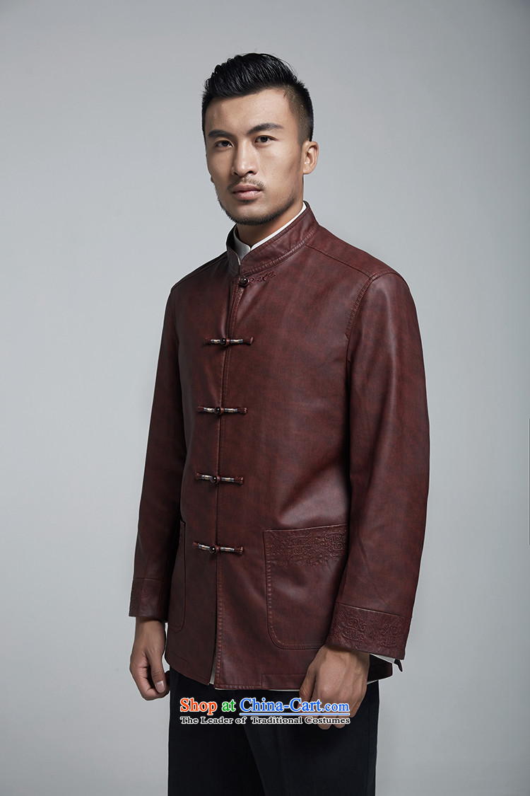 Q Shinsaibashi represented a health autumn [men on the new Chinese Jacket coat buttoned, rom leisure WXZ1156 wine red XXXXL picture, prices, brand platters! The elections are supplied in the national character of distribution, so action, buy now enjoy more preferential! As soon as possible.
