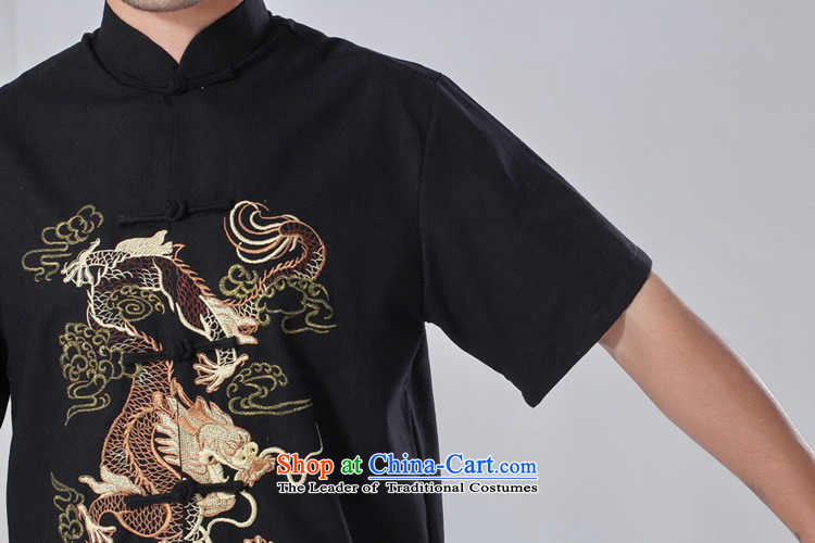In accordance with the new summer gel men of ethnic improved shirt collar single row detained embroidery father short-sleeved replacing Tang blouses LGD/M0057#  3XL white picture, prices, brand platters! The elections are supplied in the national character of distribution, so action, buy now enjoy more preferential! As soon as possible.