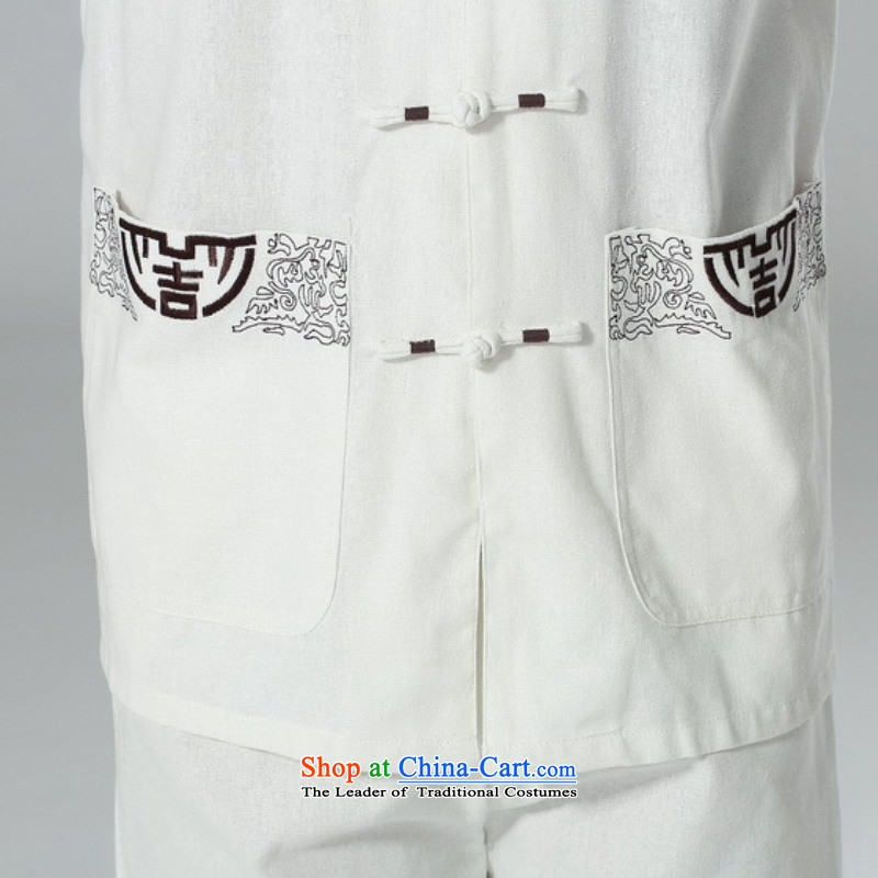 In accordance with the love in the summer of men new tai chi short-sleeved shirt embroidery Services + casual pants father replace short-sleeved Tang Dynasty Package in accordance with the -A black XL, LGD/AB0002# love l , , , shopping on the Internet