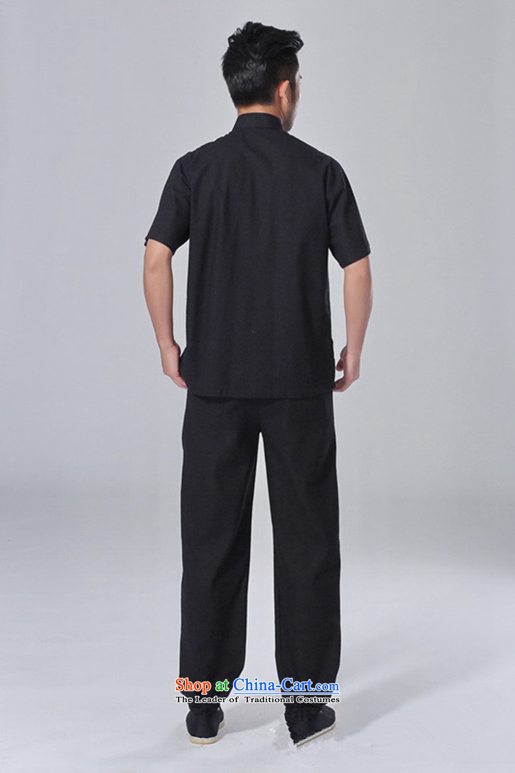 In accordance with the fuser summer men new tai chi short-sleeved shirt embroidery Services + casual pants father replace short-sleeved Tang Dynasty Package LGD/AB0002# Black XL pictures, -A price, brand platters! The elections are supplied in the national character of distribution, so action, buy now enjoy more preferential! As soon as possible.