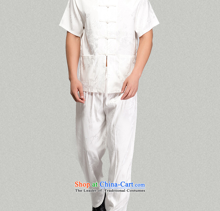 - Wolf JIEYA-WOLF, New Package Tang dynasty men's short-sleeved summer advanced silk Large Dragon pattern handcrafted disc players, white 185/XXL port picture, prices, brand platters! The elections are supplied in the national character of distribution, so action, buy now enjoy more preferential! As soon as possible.