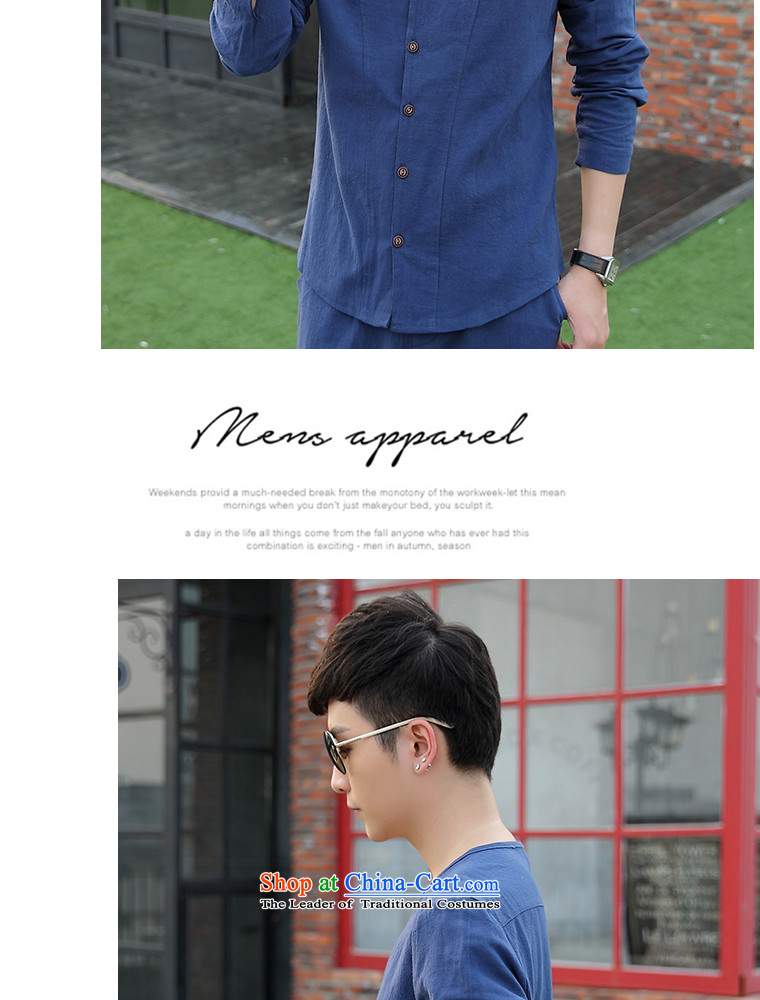 The date of autumn men cotton linen long-sleeved T-shirt V-Neck Kit 8042 light blue XXL picture, prices, brand platters! The elections are supplied in the national character of distribution, so action, buy now enjoy more preferential! As soon as possible.