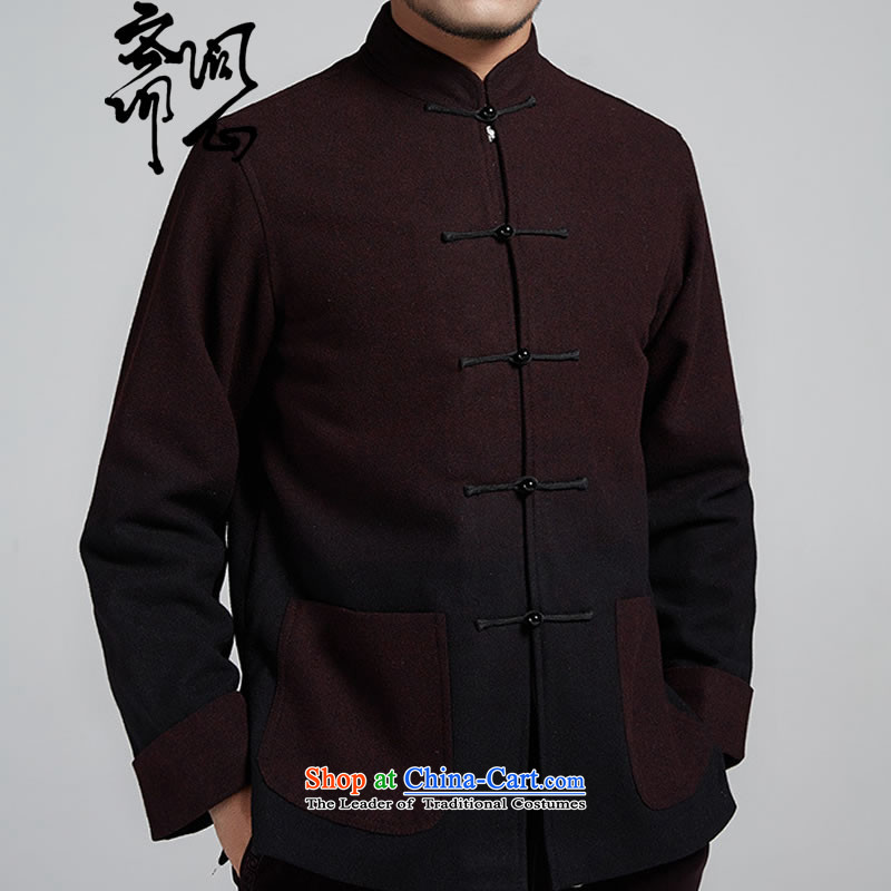 Q Shinsaibashi represented a health (Men's Winter New China wind thick plate fasteners Tang dynasty gradient jacket and black and red gradient XXXL, WXZ1506 Q heart of Ramadan , , , shopping on the Internet