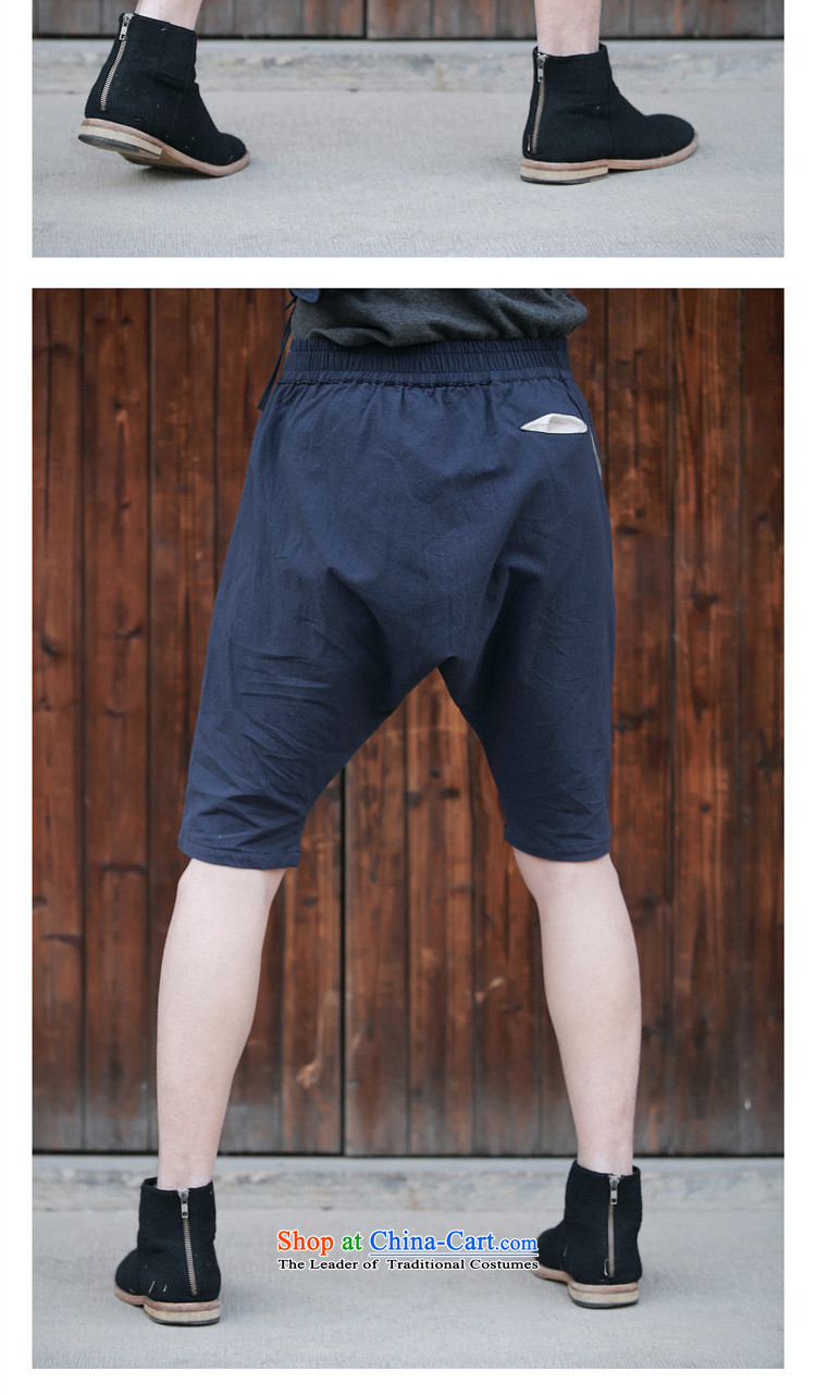 Dan Jie Shi 2015 Date of nostalgia for the men in the flap disc trousers clip cotton linen pants breathable home service jogging homewear Swing Blue L photo shoot, prices, brand platters! The elections are supplied in the national character of distribution, so action, buy now enjoy more preferential! As soon as possible.