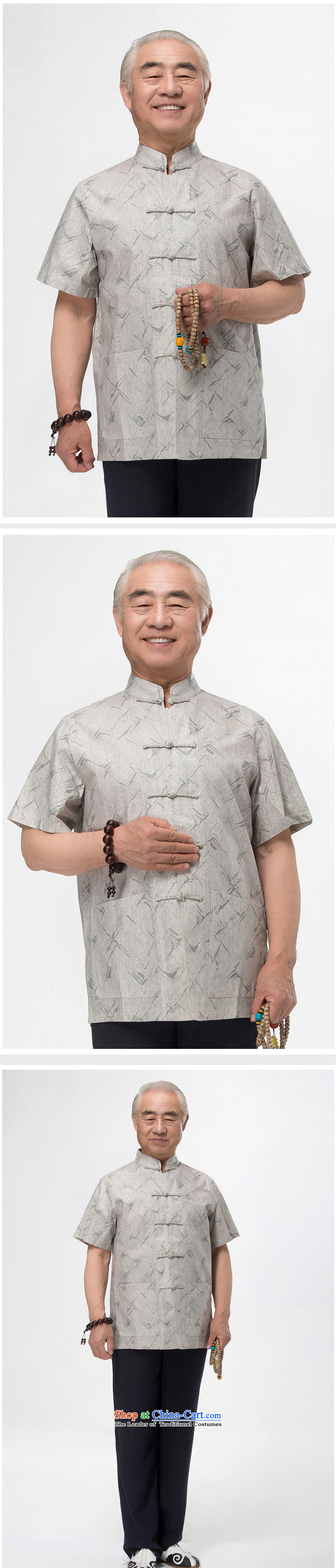 Bosnia and 15 new thre summer Chinese men in Tang Dynasty older summer clasp Tang dynasty short-sleeved national dress boutique multi-color light gray XXL/185 optional picture, prices, brand platters! The elections are supplied in the national character of distribution, so action, buy now enjoy more preferential! As soon as possible.