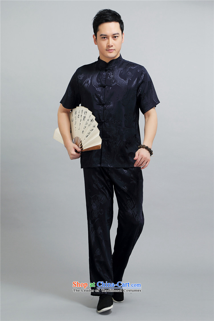 Hiv Rollet summer men aged short-sleeved Tang Dynasty Package men and the elderly man Tang Dynasty Recreation father replace blue 4XL/190 picture, prices, brand platters! The elections are supplied in the national character of distribution, so action, buy now enjoy more preferential! As soon as possible.