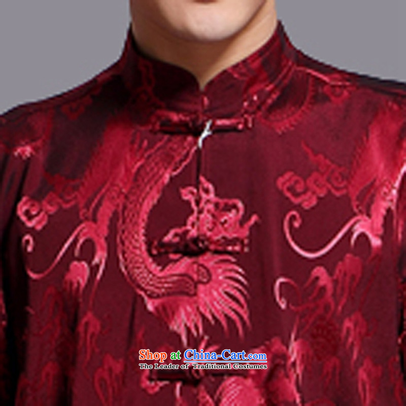 Hiv Rollet of older persons in the new Tang Dynasty Package middle-aged long-sleeved Men's Mock-Neck men national costumes blue L/170, HIV ROLLET (AICAROLINA) , , , shopping on the Internet