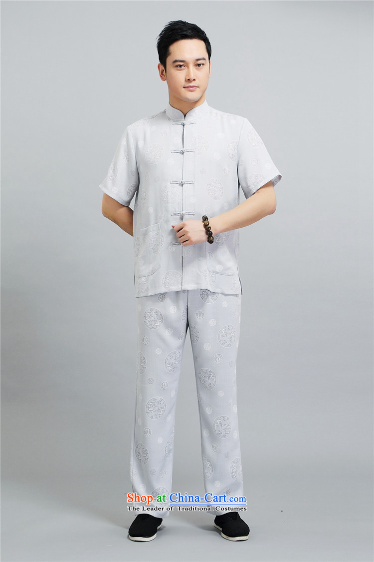 Hiv Rollet 2015 Summer Chinese middle-aged men's Michael Mak Kit Tang Casual dress light gray XXXL/185 picture, prices, brand platters! The elections are supplied in the national character of distribution, so action, buy now enjoy more preferential! As soon as possible.