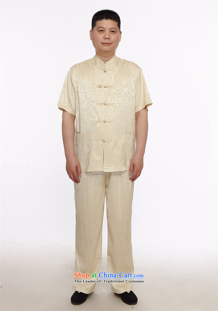 Hiv Rollet Chinese men kit summer New China wind men middle-aged men Tang dynasty short-sleeved shirt pants white S picture, prices, brand platters! The elections are supplied in the national character of distribution, so action, buy now enjoy more preferential! As soon as possible.