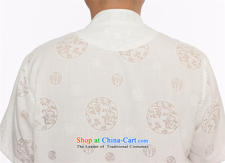 Hiv Rollet Summer Tang Dynasty Men's Shirt short-sleeved linen new Chinese shirt China wind up charge-back collar Tang Dynasty Package white L picture, prices, brand platters! The elections are supplied in the national character of distribution, so action, buy now enjoy more preferential! As soon as possible.
