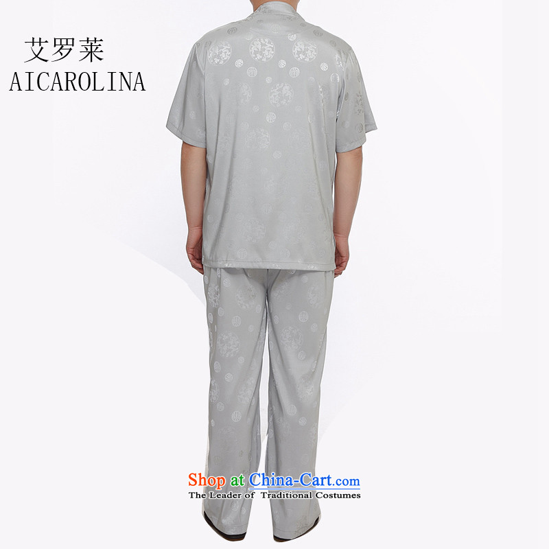 Airault letang replacing men summer short-sleeved in Tang Dynasty older Short-Sleeve Men Kit Silver Loaded S middle-aged father HIV ROLLET (AICAROLINA) , , , shopping on the Internet