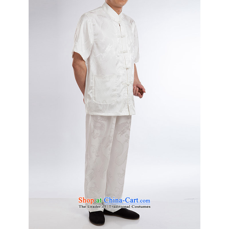 Hundreds of brigade bailv summer stylish thin plate fasteners casual collar short-sleeved comfortable elasticated trousers men's kit white (bailv 180, 100) , , , shopping on the Internet