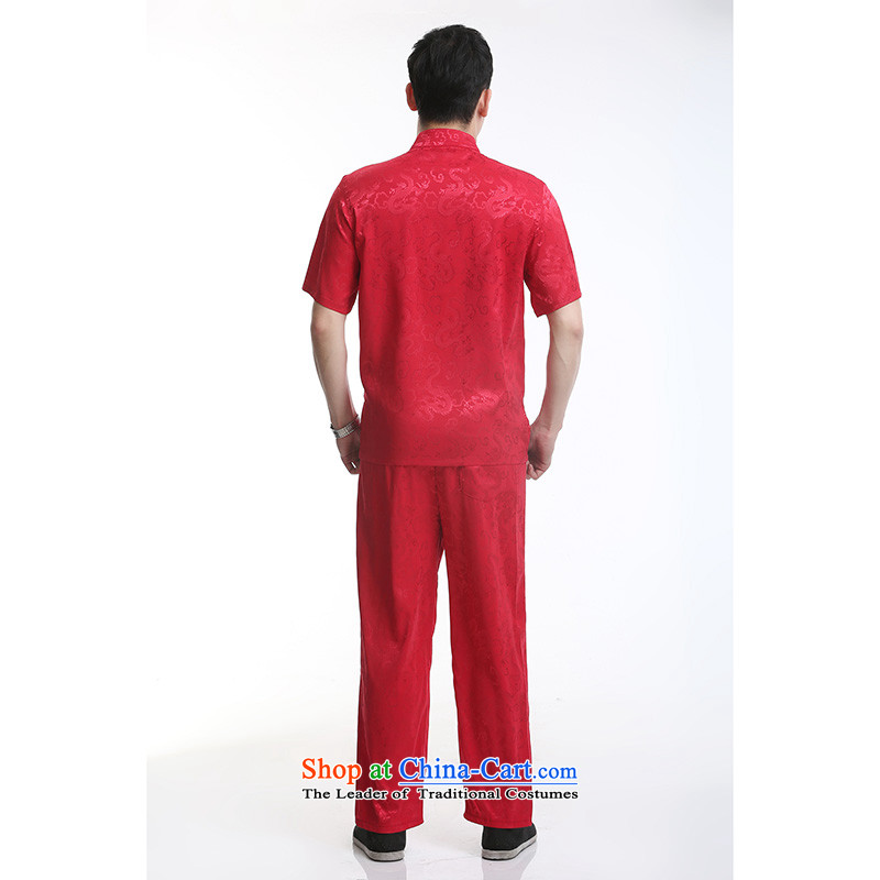 Hundreds of brigade bailv summer stylish thin plate fasteners casual collar short-sleeved comfortable elasticated trousers men's red 185, 100 Pack (bailv) , , , shopping on the Internet