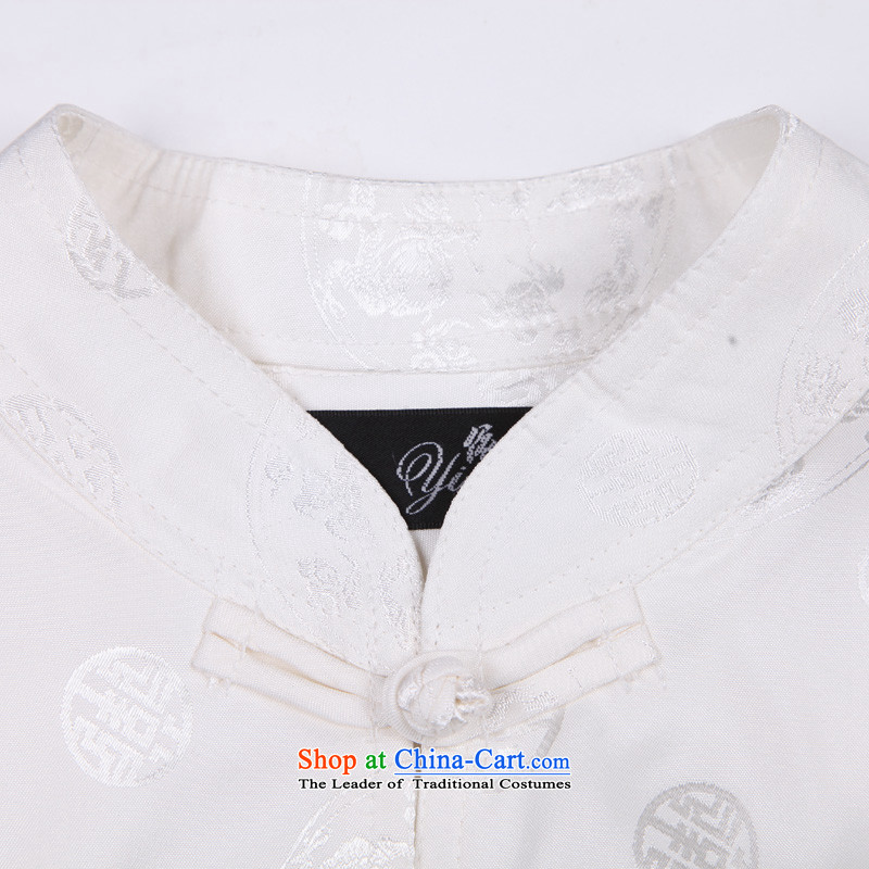 In accordance with the consultations during the summer 2015 father boxed long-sleeved home China wind half sleeve t-shirt shirt that older men casual shirts, short-sleeved T-shirt Father's Day Gifts white 190/4XL recommended weight in accordance with the