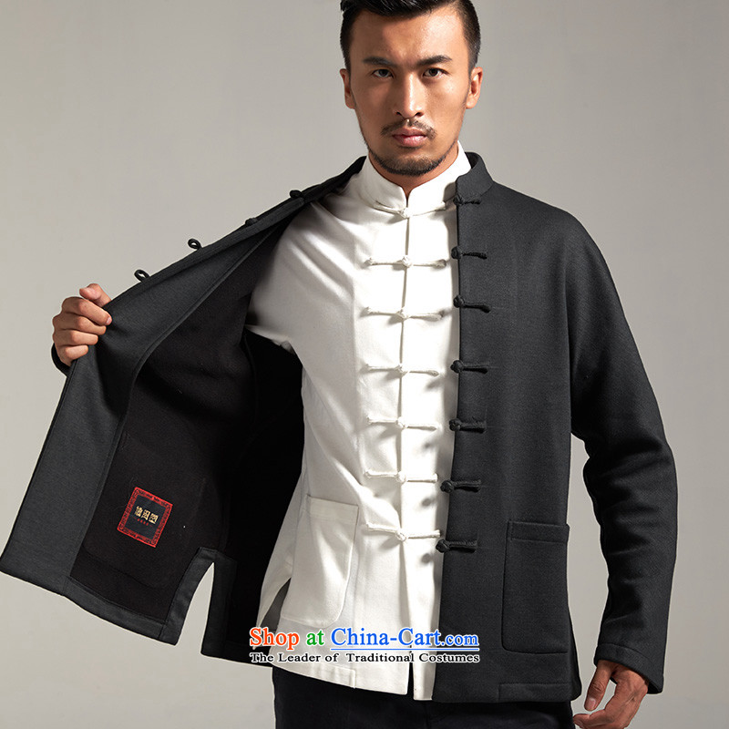 Fudo classy Superior de men Tang dynasty 2015 autumn and winter long-sleeved sweater pure Chinese anti-wrinkle shoulder even older men of the rostrum China wind XXL/180, de fudo shopping on the Internet has been pressed.