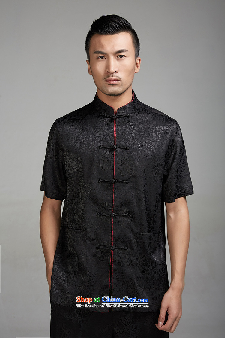 Fudo William De Jun 2015 Summer new  100% polyester half sleeve is detained men Tang dynasty short-sleeved ethnic Chinese clothing RED M picture, prices, brand platters! The elections are supplied in the national character of distribution, so action, buy now enjoy more preferential! As soon as possible.