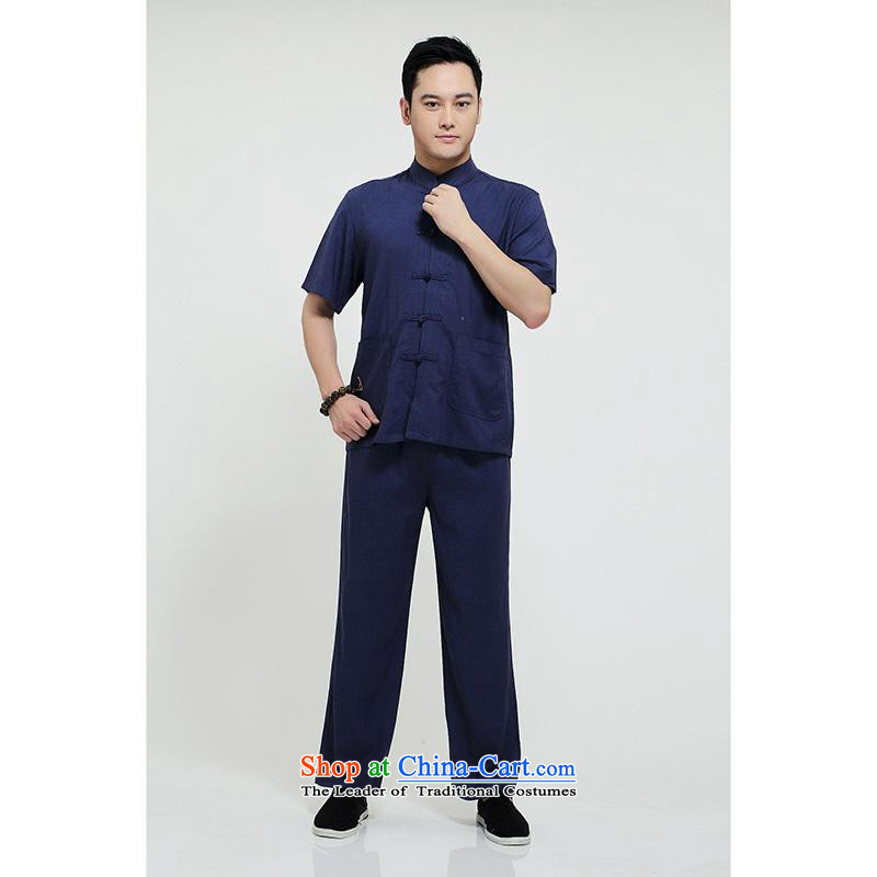 Hundreds of brigade bailv summer stylish thin plate fasteners casual collar short-sleeved comfortable elasticated trousers men's packaged deep blue 165, Shan Oak Overgrown Tomb Gigi Lai (shine mainceteam) , , , shopping on the Internet