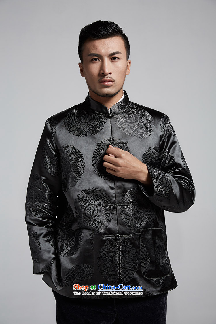 Fudo Lung Chi de 2015 Chinese elderly men Tang dynasty autumn and winter, robe embroidered jacket leisure Chinese clothing black L picture, prices, brand platters! The elections are supplied in the national character of distribution, so action, buy now enjoy more preferential! As soon as possible.