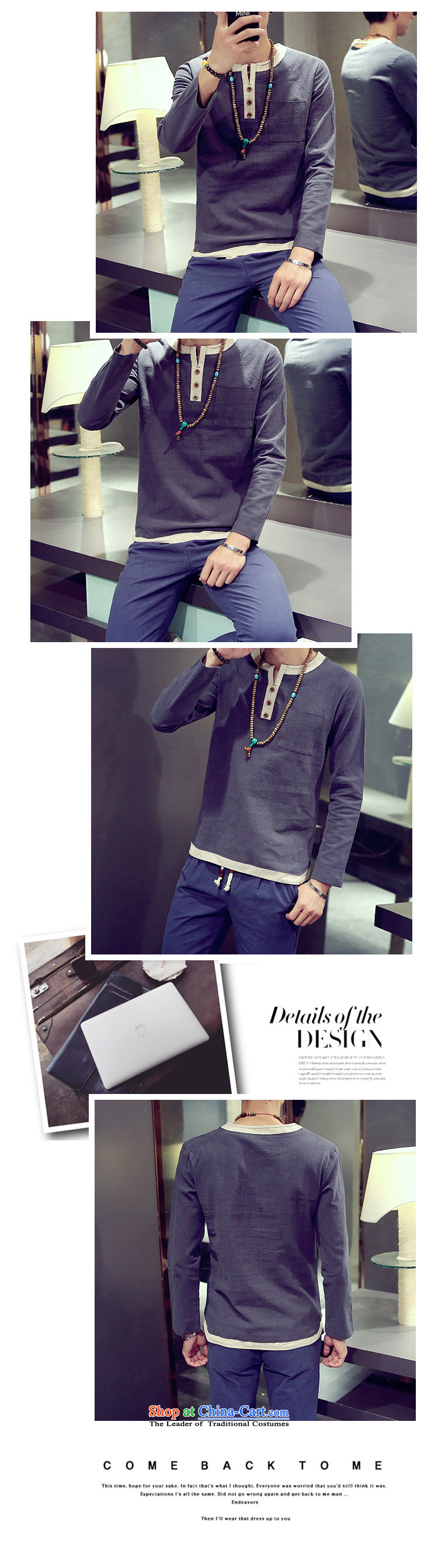 2015 men's long-sleeved T-shirt with flax shirt men fall China wind men long-sleeved loose cotton linen large flows of Tang Dynasty compassionate forming the Netherlands 401 White M picture, prices, brand platters! The elections are supplied in the national character of distribution, so action, buy now enjoy more preferential! As soon as possible.