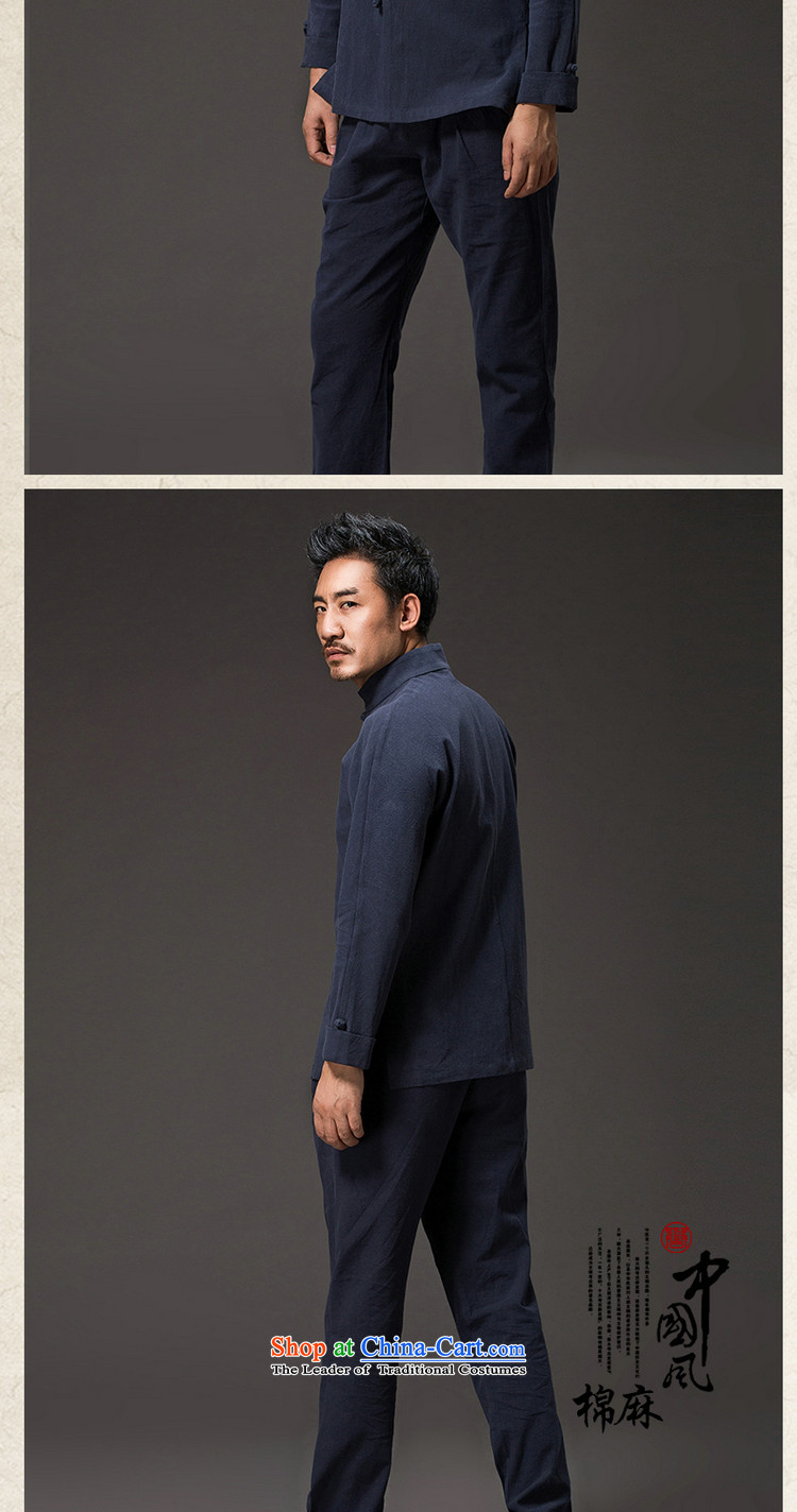 Renowned China wind men Tang dynasty cotton linen garments of ethnic Chinese shirt men Sau San disk tie china long sleeved shirt collar kung fu shirt red XXL picture, prices, brand platters! The elections are supplied in the national character of distribution, so action, buy now enjoy more preferential! As soon as possible.