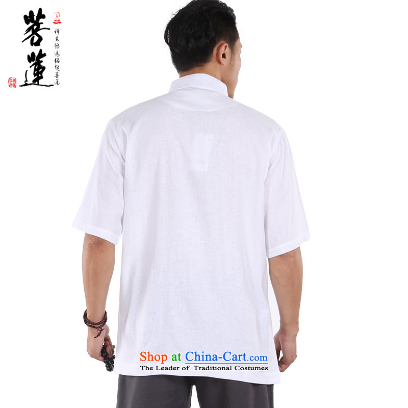 On Lin cotton linen services retreat Flex-cotton men low short-sleeved zen ball leisure China wind national yoga track suit Pure White XL, pursue Wu , , , shopping on the Internet
