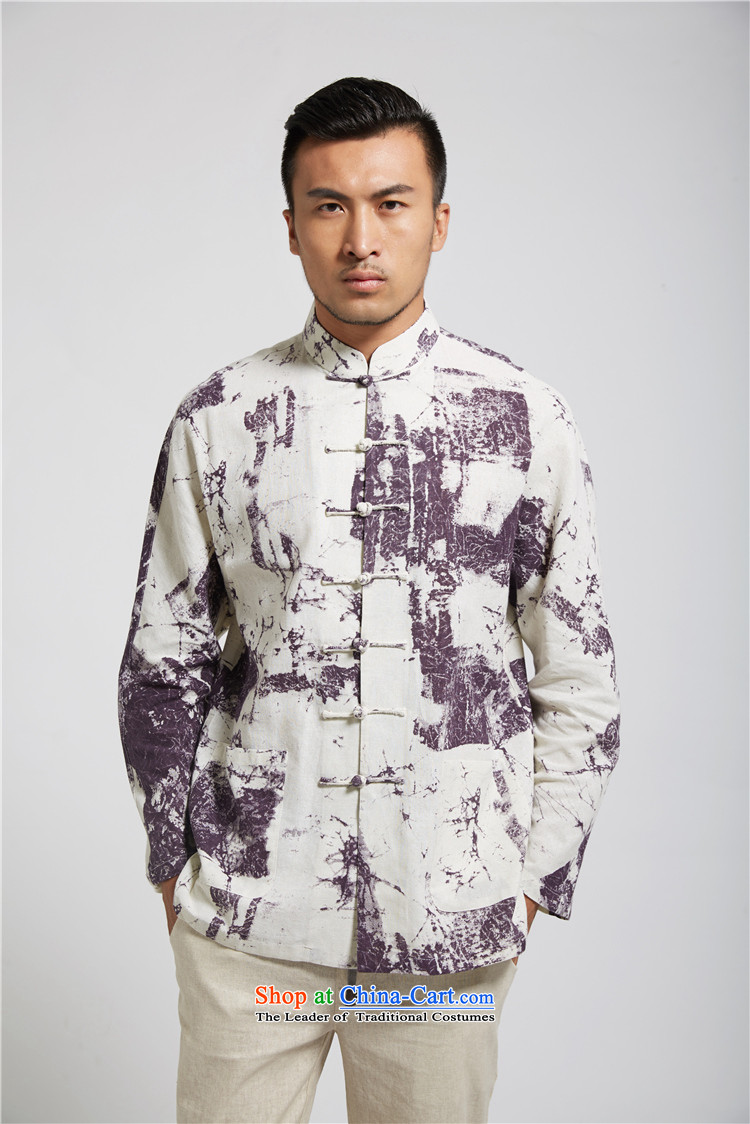 Fudo ink Jun De 2015 new 100% Cotton Men Tang Dynasty Chinese long-sleeved shirt collar shirt with side pockets first White XL Photo, prices, brand platters! The elections are supplied in the national character of distribution, so action, buy now enjoy more preferential! As soon as possible.