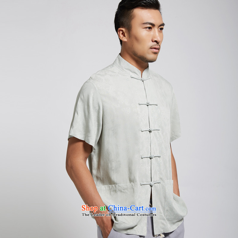 Fudo de Feng Hua 2015 Summer New Cotton Men Tang Dynasty Chinese clothing short-sleeved green XL, Tak Fudo shopping on the Internet has been pressed.