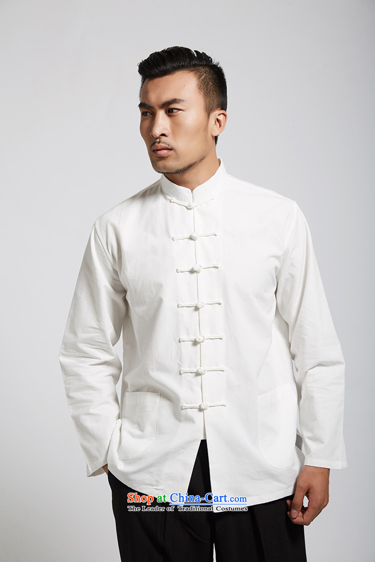 De Fudo mass in spring and autumn 2015 long-sleeved shirt New Men Tang Dynasty Chinese clothing deep blue long-sleeved L picture, prices, brand platters! The elections are supplied in the national character of distribution, so action, buy now enjoy more preferential! As soon as possible.
